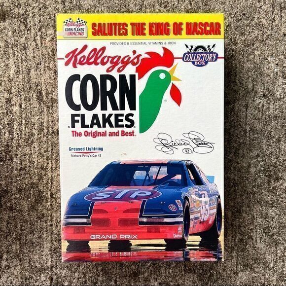 Vintage Collectible Kellogg's Corn Flakes Richard Petty Cereal Box Combo - Picture 4 of 9